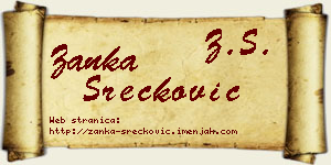 Žanka Srećković vizit kartica